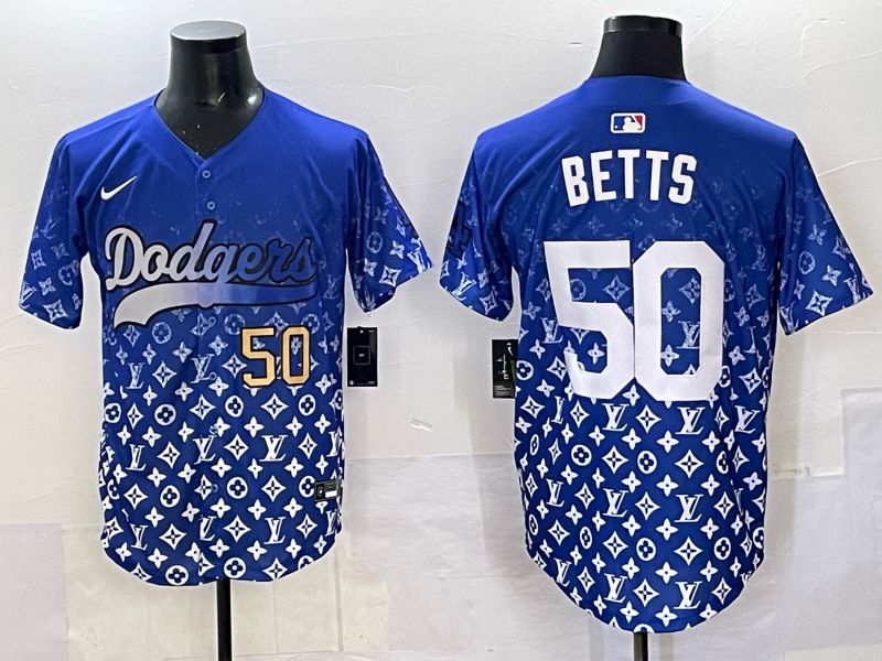Men Los Angeles Dodgers #50 Betts Blue Nike 2025 MLB jersey 04->los angeles dodgers->MLB Jersey